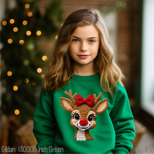 Load image into Gallery viewer, Girl Reindeer Faux Crochet #BS8721
