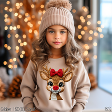 Load image into Gallery viewer, Girl Reindeer Faux Crochet #BS8721
