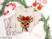 Load image into Gallery viewer, Girl Reindeer Faux Crochet #BS8721
