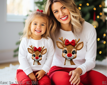 Load image into Gallery viewer, Girl Reindeer Faux Crochet #BS8721
