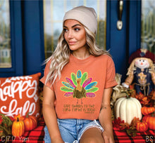 Load image into Gallery viewer, Give Thanks Faux Glitter Turkey #BS7300
