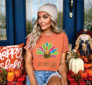 Give Thanks Faux Glitter Turkey #BS7300