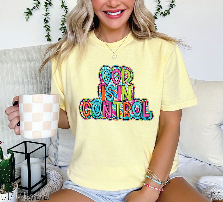 God Is In Control Bright Paisley Floral #BS6753