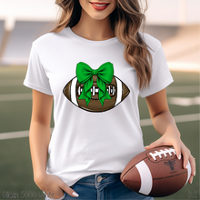 Load image into Gallery viewer, Green Bow Coquette Football #BS7097
