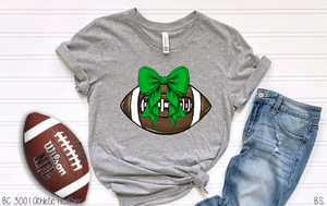 Green Bow Coquette Football #BS7097