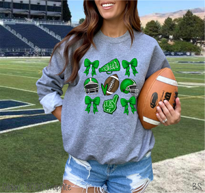 Green Coquette Football Collage #BS6995