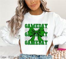 Load image into Gallery viewer, Green Stacked Gameday Coquette Bow #BS7115
