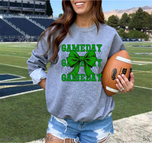 Load image into Gallery viewer, Green Stacked Gameday Coquette Bow #BS7115
