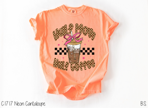 Half Mom Half Coffee Checkered #BS8121