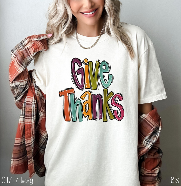Hand Lettered Give Thanks #BS6154