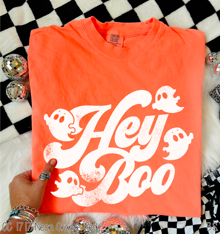 Hey Boo Retro Script Ghosts #BS8335