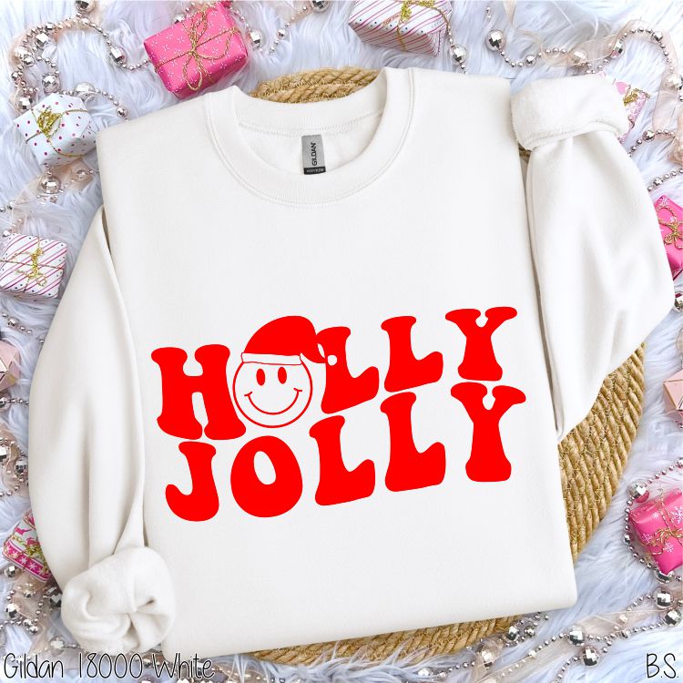 Holly Jolly Smiley Face #BS3956