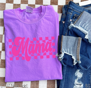 Hot Pink Checkered Mama #BS6692
