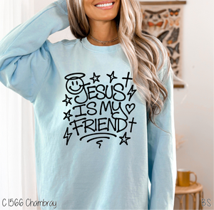 Black Ink Jesus Is My Friend #BS8395