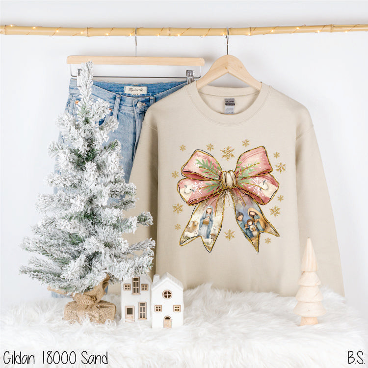 Jesus Christmas Coquette Bow #BS7558