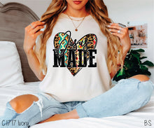 Load image into Gallery viewer, Jesus Made Leopard Aztec Heart #BS1217
