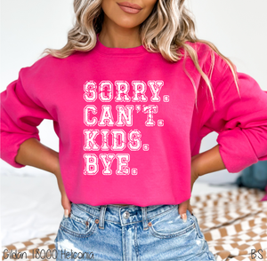 Kids Sorry Can't Bye #BS6514