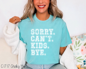 Kids Sorry Can't Bye #BS6514