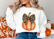 Load image into Gallery viewer, Leopard Bow Pumpkin #BS7324

