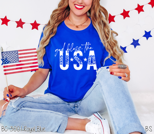 Leopard Letter God Bless USA #BS6953