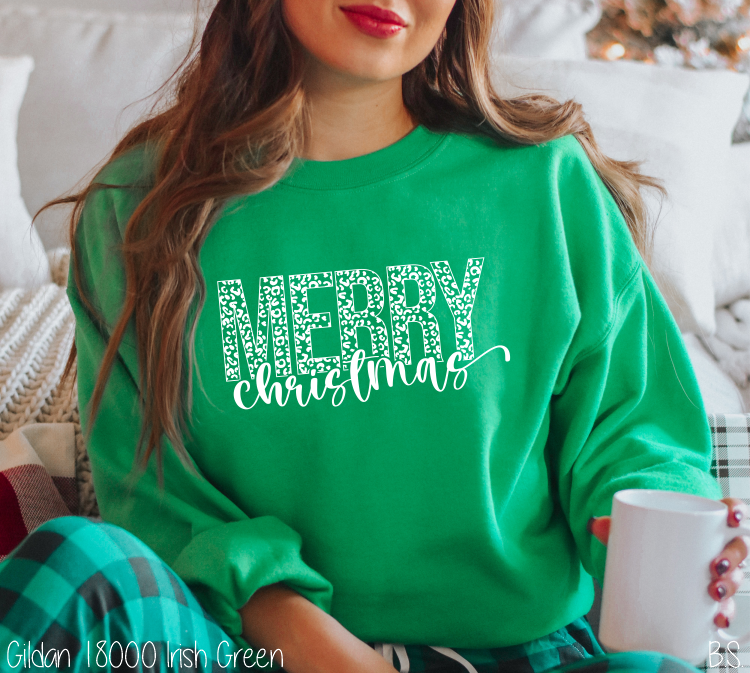 Leopard Merry Christmas One Color #BS6107