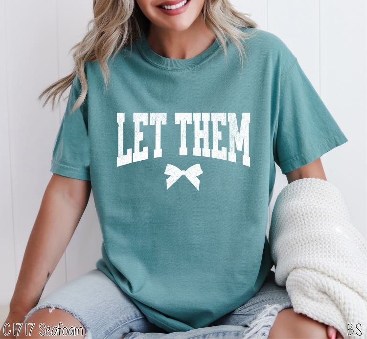 Let Them Distressed Arched Bow #BS7799