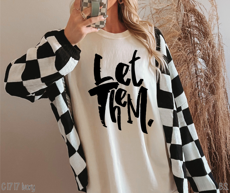 Let Them Distressed Graffiti Brush #BS8734