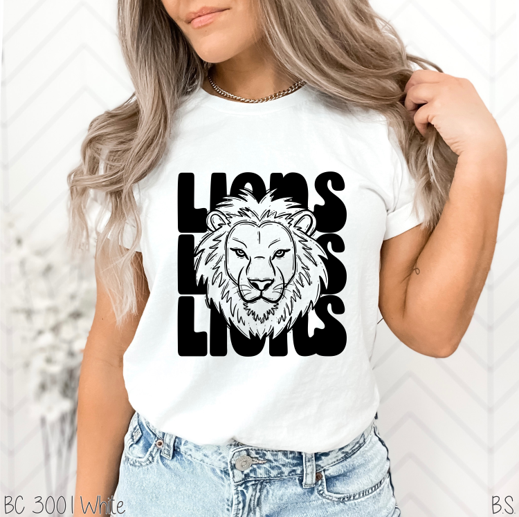 Lions Stacked Mascot #BS5745