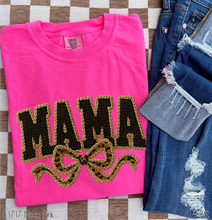 Load image into Gallery viewer, Mama Leopard Bow Faux Yarn #BS8718
