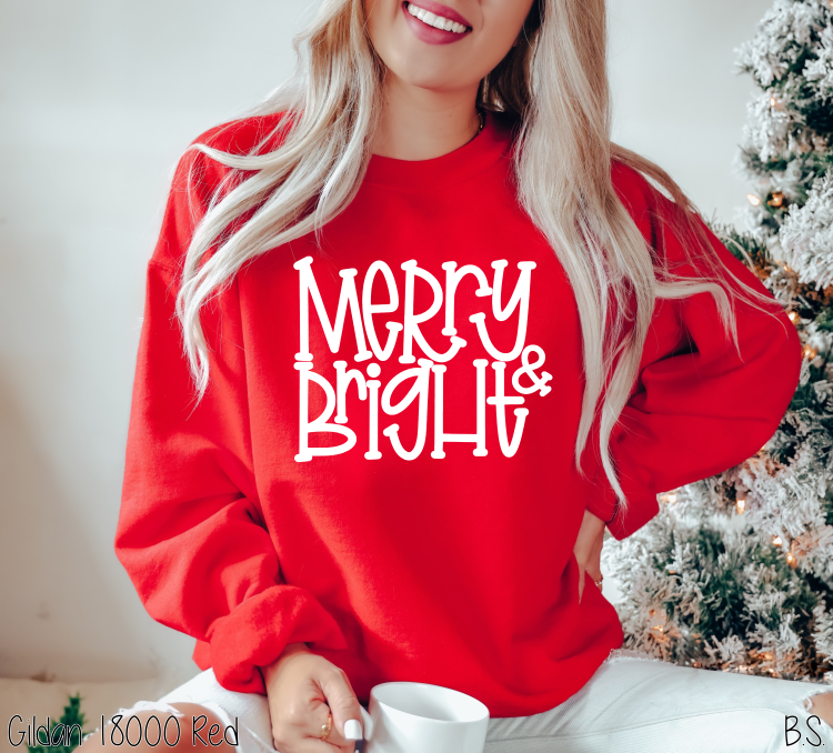 Merry And Bright Hand Lettered #BS6201