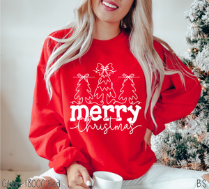 Merry Christmas Bow Trees #BS8570 *10/5 PRINTS ON ORDER AND EXTRAS POSTED FOR PURCHASE BEFORE ARRIVAL