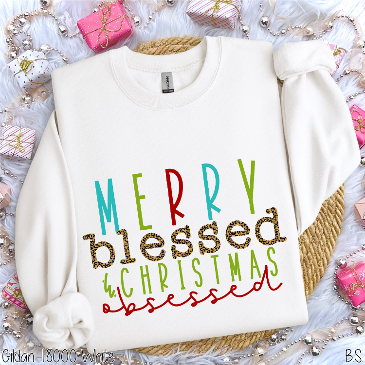 Merry Blessed And Christmas Obsessed #BS877
