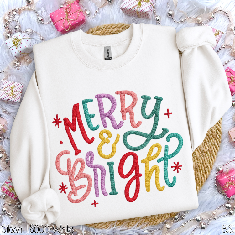Merry & Bright Colorful Faux Stitch #BS8649