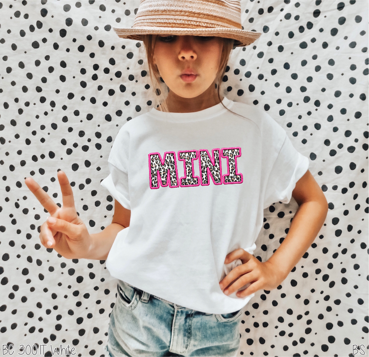 Mini Pink Faux Stitch Leopard #BS6533