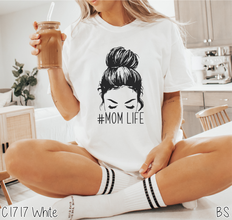 Mom Life Messy Bun Hashtag #BS690