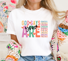 Load image into Gallery viewer, Multicolored God Says You Are #BS6841
