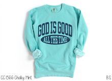 Load image into Gallery viewer, Navy Arched Distressed God Is Good #BS9328 *PREORDER CLOSING SUNDAY 8/16 @ MIDNIGHT CST
