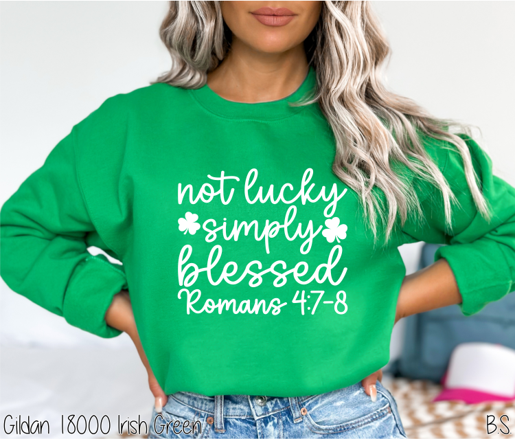 Not Lucky Simply Blessed Script #BS7734