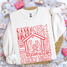 Load image into Gallery viewer, Oh Holy Night Typography Red Ink #BS138

