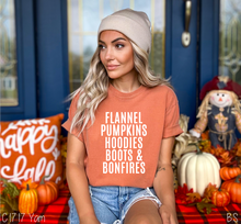 Load image into Gallery viewer, One Color Flannel Pumpkins Sayings #BS7232
