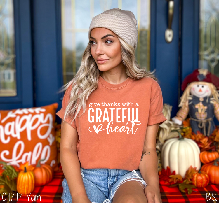 One Color Give Thanks With Heart #BS6174