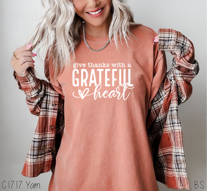 One Color Give Thanks With Heart #BS6174