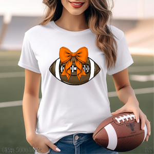 Orange Bow Coquette Football #BS7095