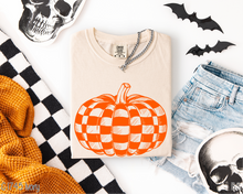 Load image into Gallery viewer, Orange Checkered Pumpkin #BS8379
