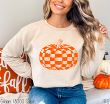 Load image into Gallery viewer, Orange Checkered Pumpkin #BS8379
