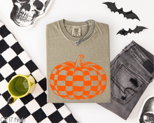 Load image into Gallery viewer, Orange Checkered Pumpkin #BS8379
