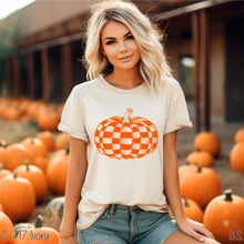 Load image into Gallery viewer, Orange Checkered Pumpkin #BS8379
