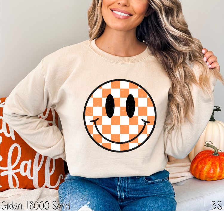 Orange Checkered Smile #BS7250