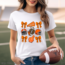 Load image into Gallery viewer, Orange Coquette Football Collage #BS6998
