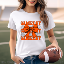 Load image into Gallery viewer, Orange Stacked Gameday Coquette Bow #BS7117
